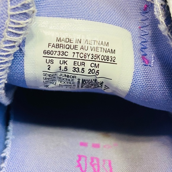 Converse All Star Chuck Taylor Purple & Pink Athletic Sneakers Kids Girls Size 2 - Picture 7 of 7